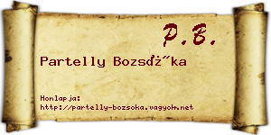 Partelly Bozsóka névjegykártya